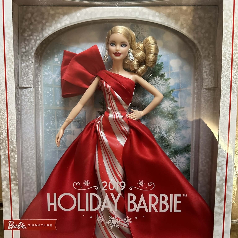 Barbie Holiday Doll in Red and White Gown